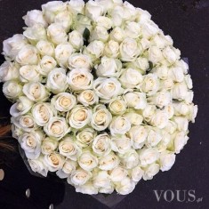 wielki bukiet białych róż – idealny na prezent – inpiracja