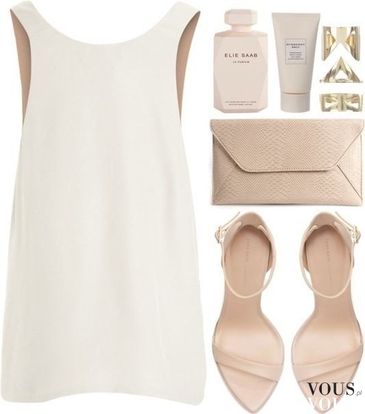 Biała mini sukienka, delikatna stylizacja