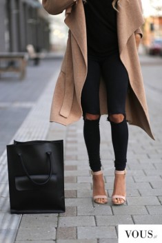 Idealne połączenie beżu, brązu i czerni. Wspaniała prosta elegancka i kobieca stylizacja.