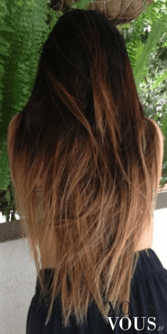 Delikatne ombre na bardzo długich włosach
