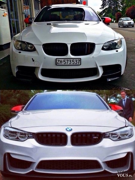 dwa białe sportowe drogie samochody, które wam sie bardziej podoba?