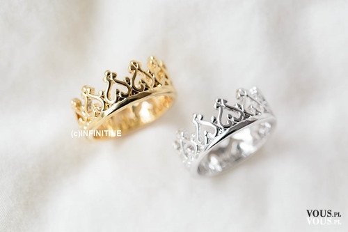 pierścionek dla królowej, pierścionki w kształcie korony