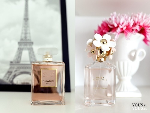 Perfumy Chanel, wieża Eiffla, kwiaty