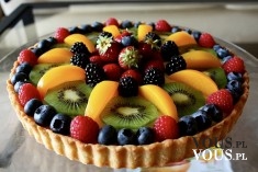 tarta z owocami, jak zrobić tartę z owocami, zdrowe ciasto