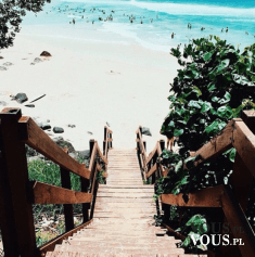 schody na plaże, rajska wyspa