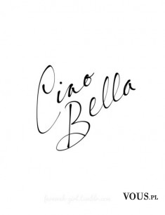 ciao bella, napisy na białym tle
