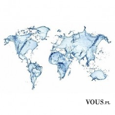 niebieska mapa świata