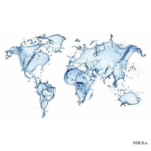 niebieska mapa świata
