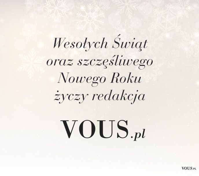 Życzenia Świąteczne od Vous!