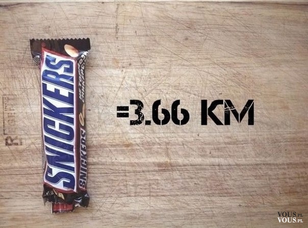 Czy Snickers ma dużo kalorii? Musisz przejść 3,66km by spalić Snickersa.