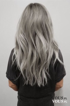 siwe długie włosy, moda lato 2016