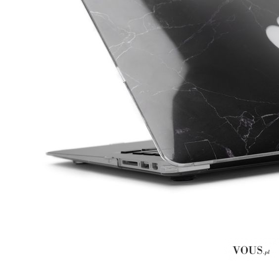 naklejka na obudowę laptopa, imitująca czarny marmur