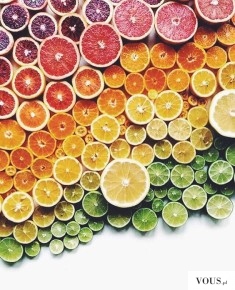 owocowa tęcza, limonki, pomarańcze, grejpfruty, cytrusy