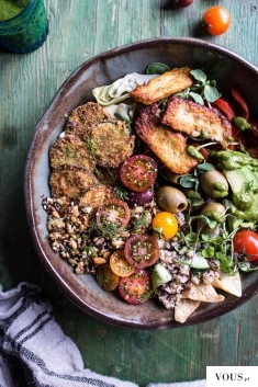 16. Greek Goddess Grain Bowl With “Fried” Zucchini, Toasted Seeds and Fried Halloumi: Give seeds ...