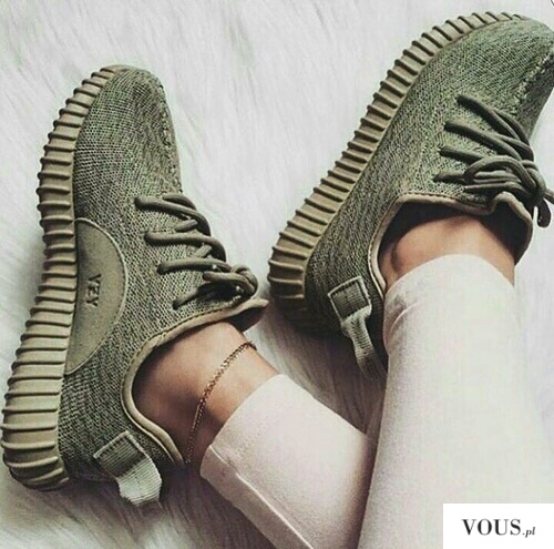 Adidas khaki YEEZY BOOST by Kanye West – zielone buty model