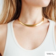 złoty prosty naszyjnik, minimalistyczna biżuteria