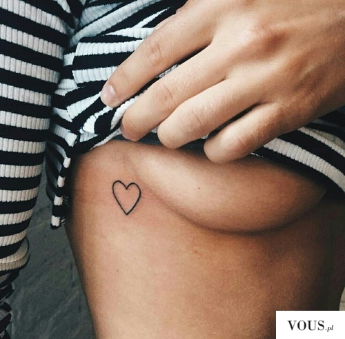 przepiękny minimalistyczny tatuaż serce