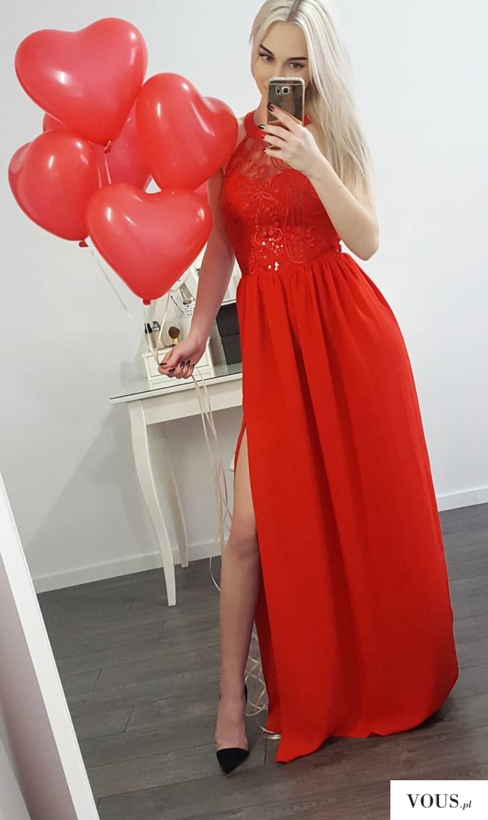 Maxi red dress Olivia