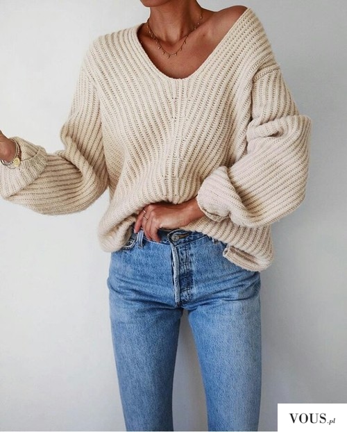 modny sweter / szczupła sylwetka