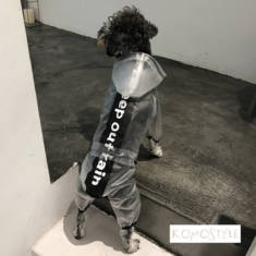 人気 小型犬/中型犬 レインコート オシャレ 犬用ポンチョ 脱着簡単 ペット用 オーバーオールタイプ