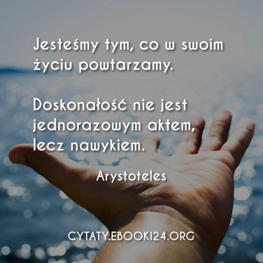 ✩ Arystoteles cytat o doskonałości ✩ | Cytaty motywacyjne