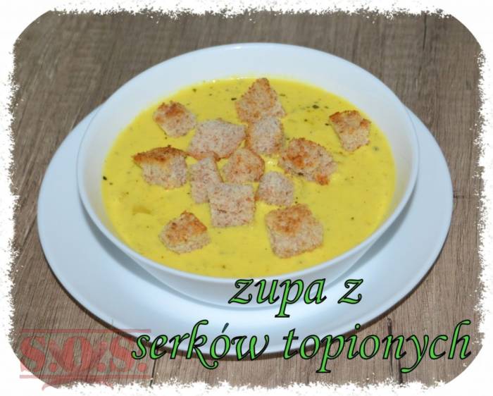 Zupa serowo-cebulowa – bardzo fajna delikatna zupka z serków topionych zrobiona na bulioni ...