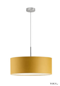 Lampa wisząca Sintra to niezwykle elegancki żyrandol z tkaninowym abażurem w kształcie walca. Je ...