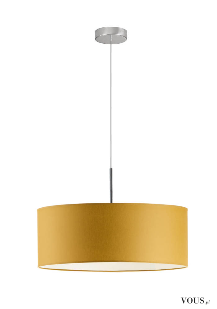 Lampa wisząca Sintra to niezwykle elegancki żyrandol z tkaninowym abażurem w kształcie walca. Je ...