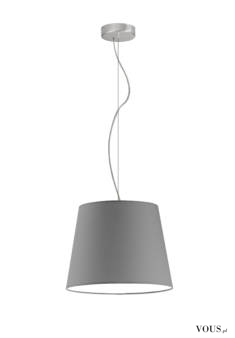 Lampa wisząca Tunis to klasyka w nowoczesnym wydaniu. Abażur w kształcie stożka podwieszony na s ...