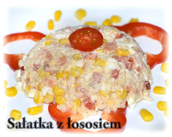 Sałatka z ryżem i łososiem – Kulinarne S.O.S.